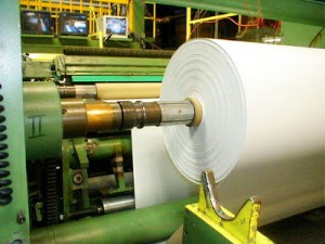 After the film is wound into a master roll, it is shipped to an adhesive coater, such as RTape. Photo courtesy of Achilles USA, Inc.